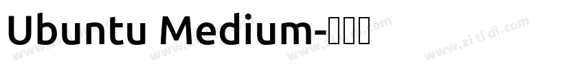 Ubuntu Medium字体转换